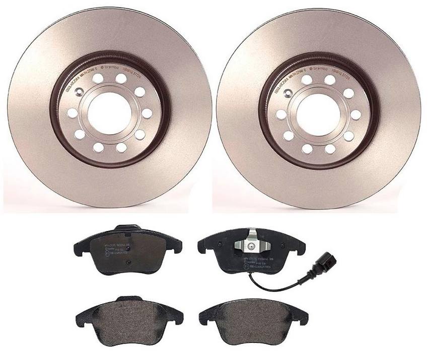 Audi VW Brakes Kit - Pads and Rotors Front (312mm) (Low-Met) 5Q0615301F - Brembo 1514431KIT